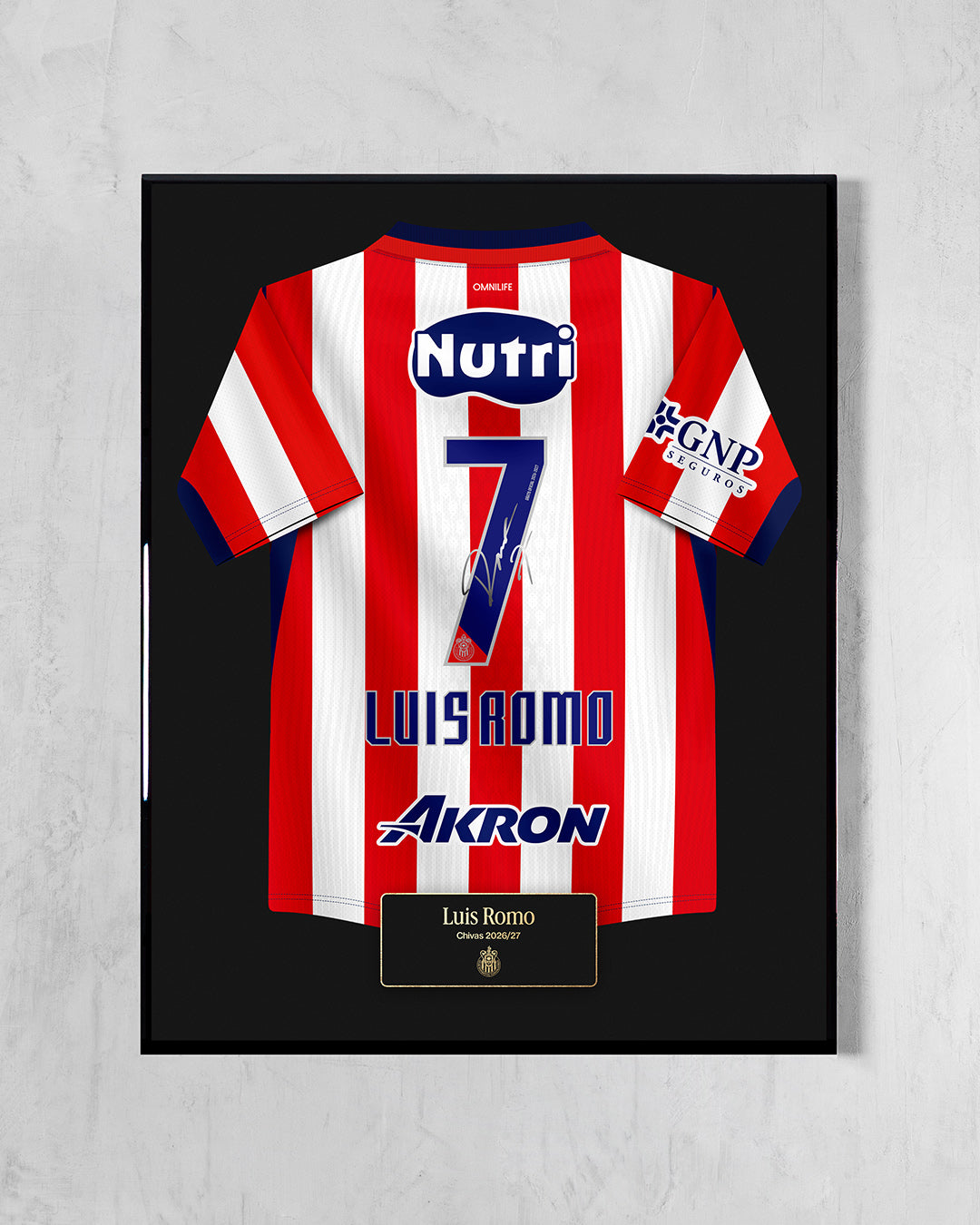 Cuadro Chivas 2026/27 Local - Diseño Jersey Luis Romo #7