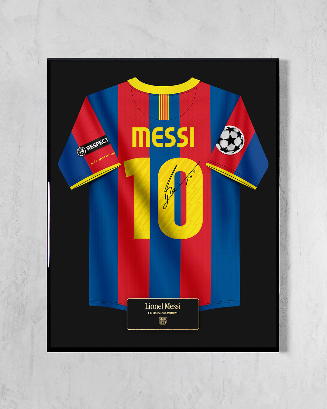 Cuadro FC Barcelona 2010/11 Local - Diseño Jersey Messi #10