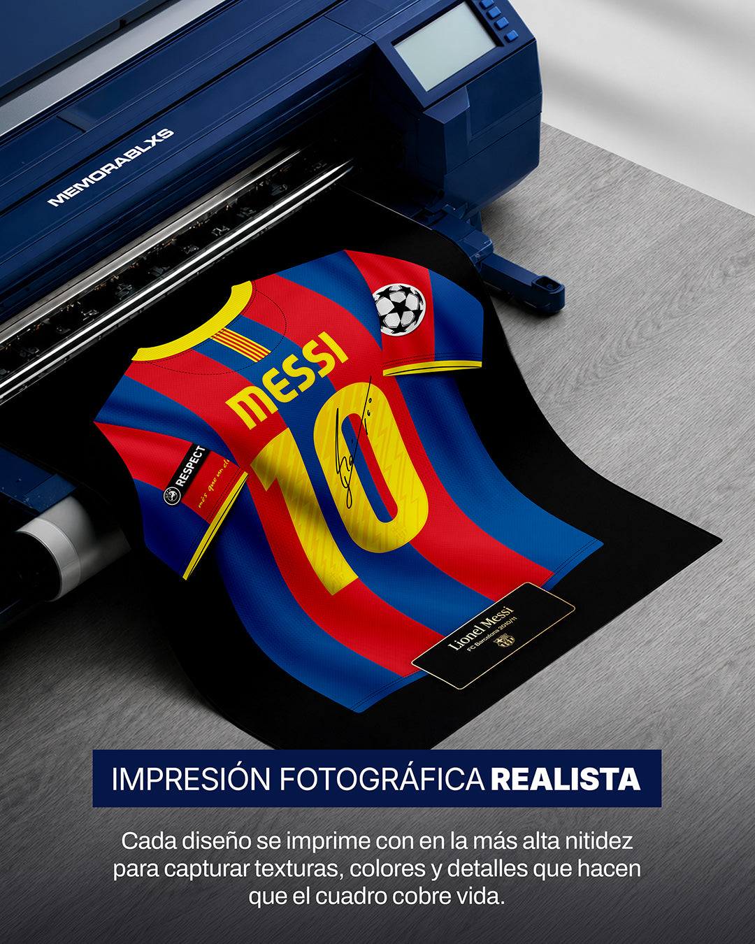 Cuadro FC Barcelona 2010/11 Local - Diseño Jersey Messi #10