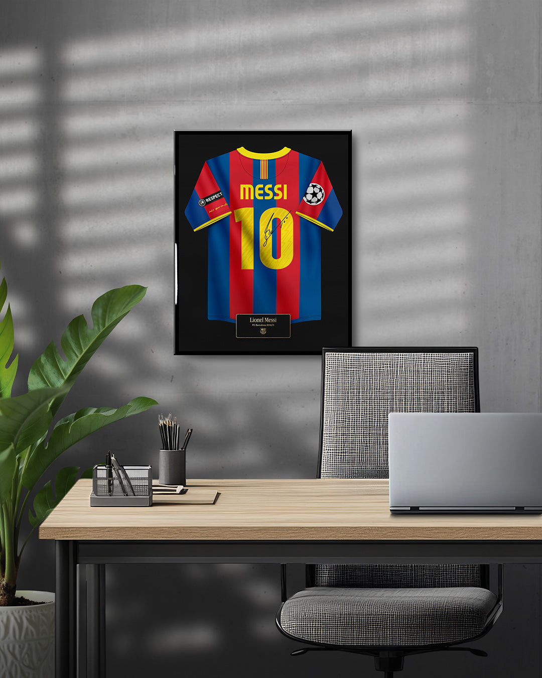 Cuadro FC Barcelona 2010/11 Local - Diseño Jersey Messi #10