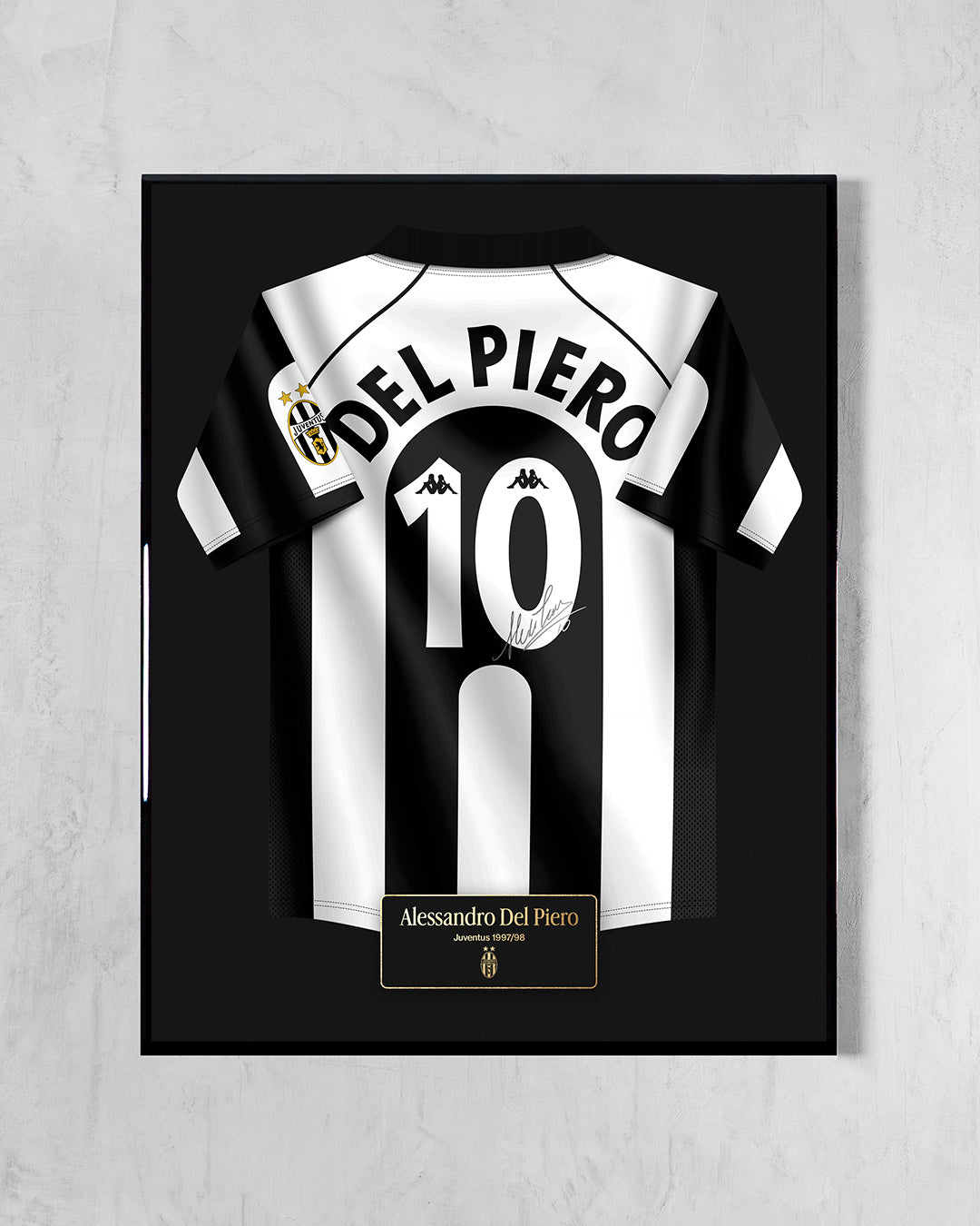 Cuadro Juventus 1997/98 Local - Diseño Jersey Del Piero #10