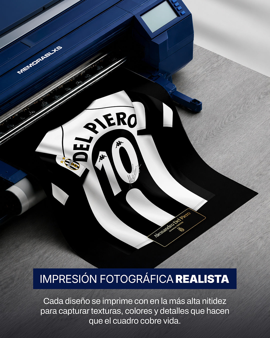 Cuadro Juventus 1997/98 Local - Diseño Jersey Del Piero #10