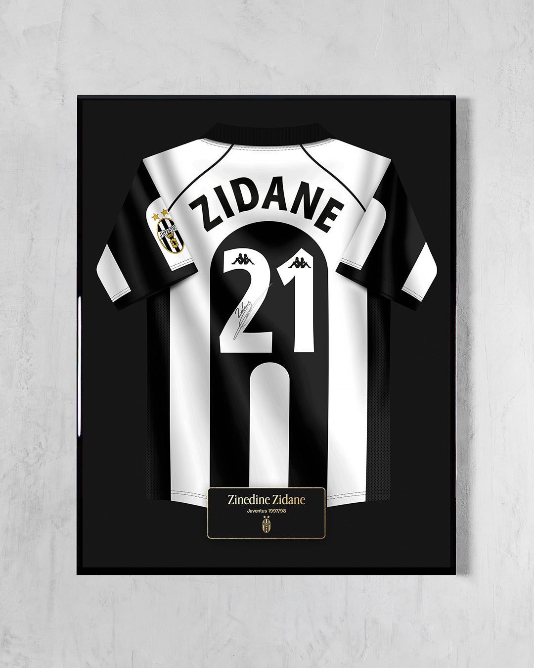 Cuadro Juventus 1997/98 Local - Diseño Jersey Zidane #21