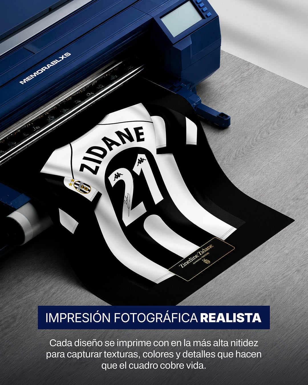 Cuadro Juventus 1997/98 Local - Diseño Jersey Zidane #21