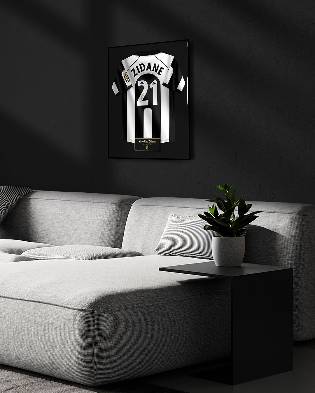 Cuadro Juventus 1997/98 Local - Diseño Jersey Zidane #21