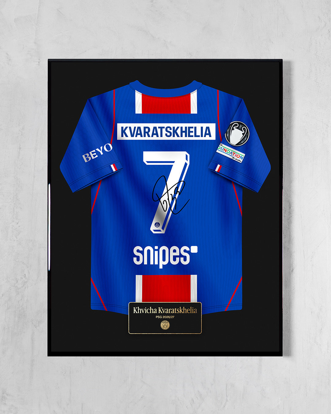 Cuadro PSG 2026/27 Local - Diseño Jersey Kvaratskhelia #7