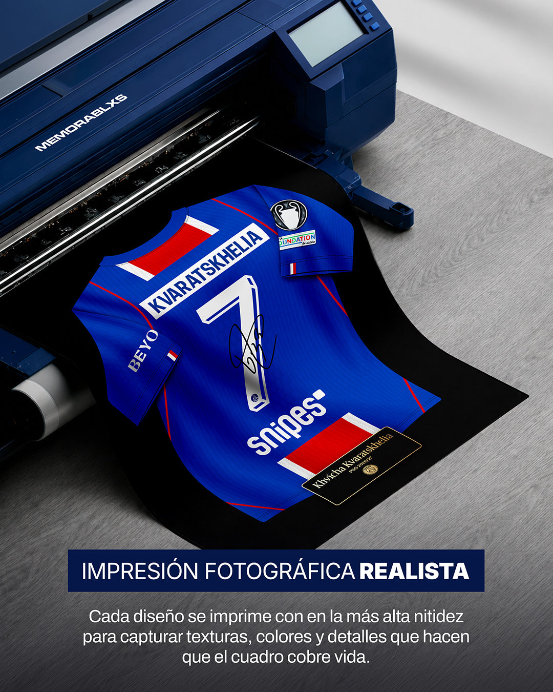 Cuadro PSG 2026/27 Local - Diseño Jersey Kvaratskhelia #7