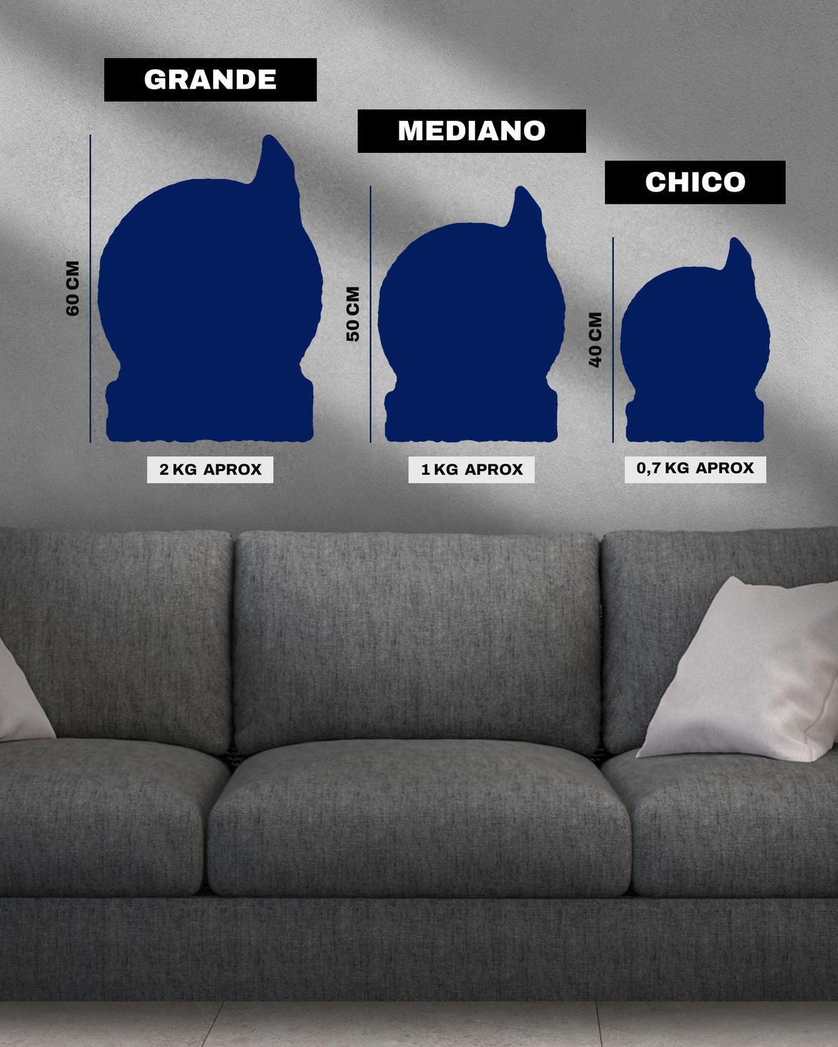 Escudo Selección Mexicana - medidas y peso por tamaño