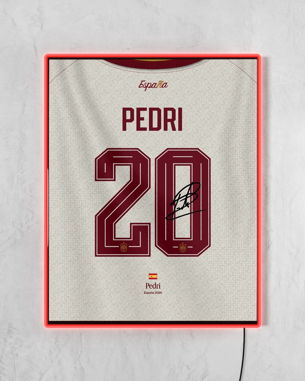 España 2026 Visitante - Diseño Dorsal con LED rojo encendido