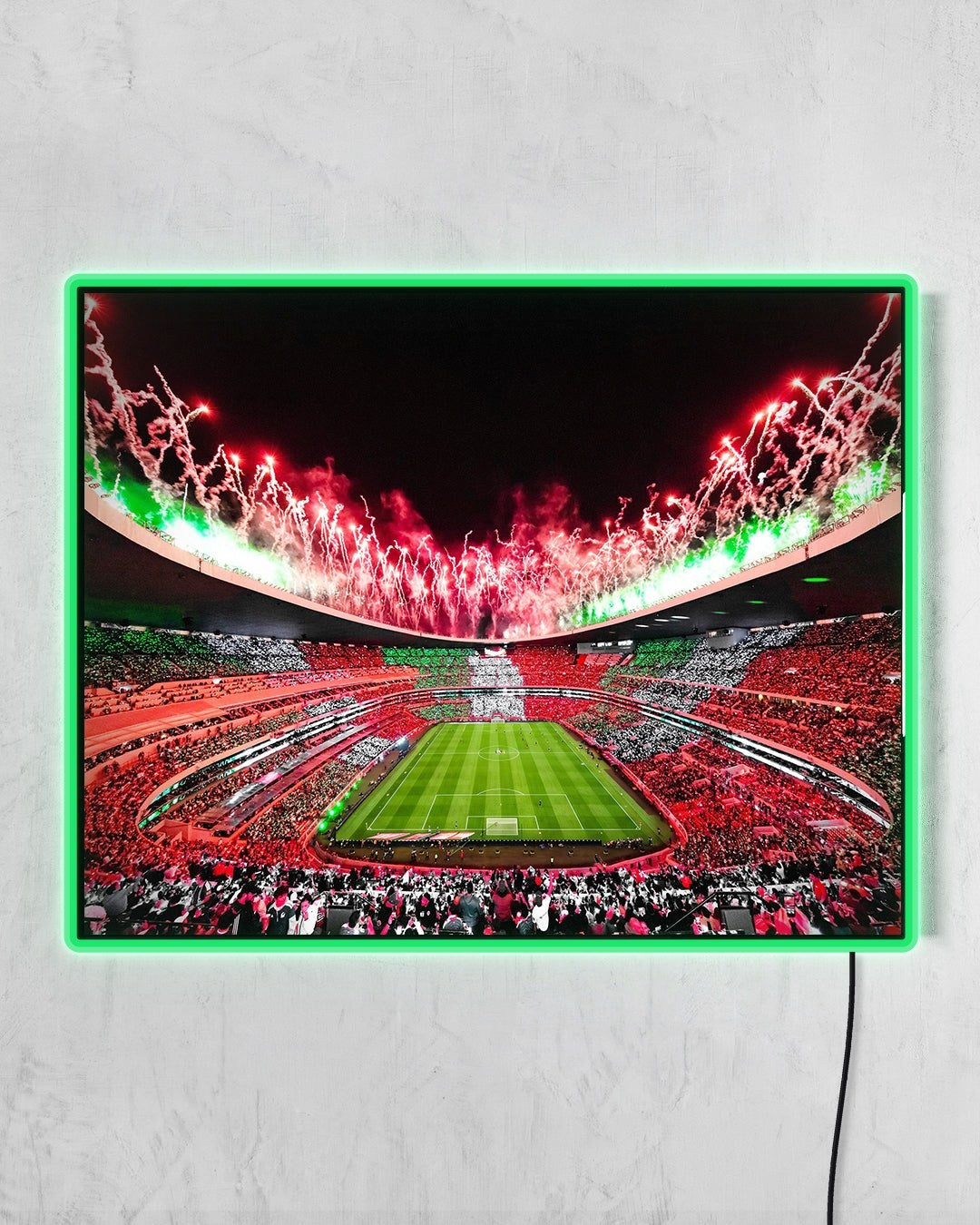 Estadio Azteca - Mundial 2026 con LED verde encendido