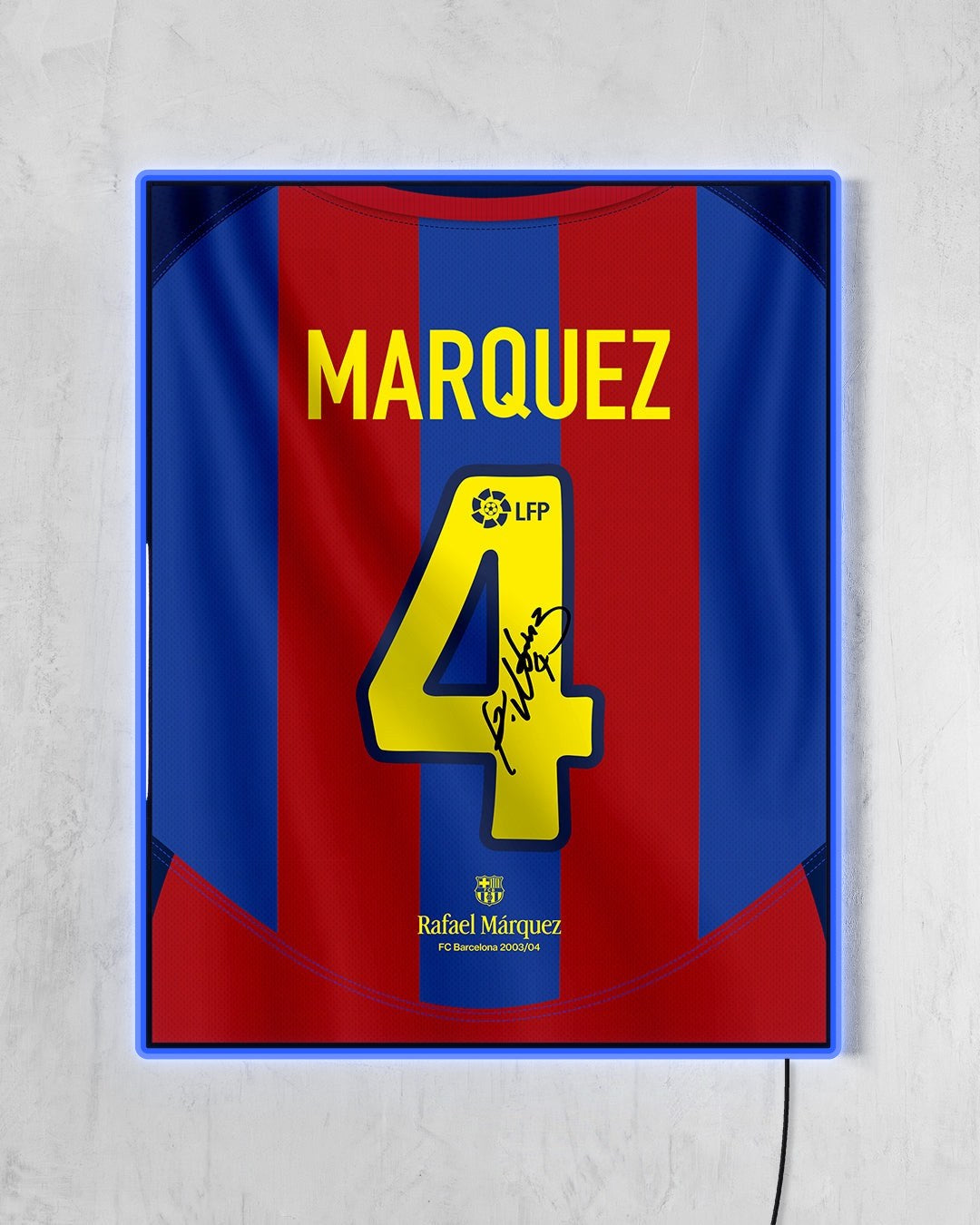 FC Barcelona 2003/04 Local - Diseño Dorsal con LED azul encendido