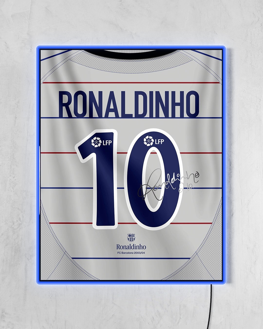 FC Barcelona 2003/04 Visitante - Diseño Dorsal con LED azul encendido