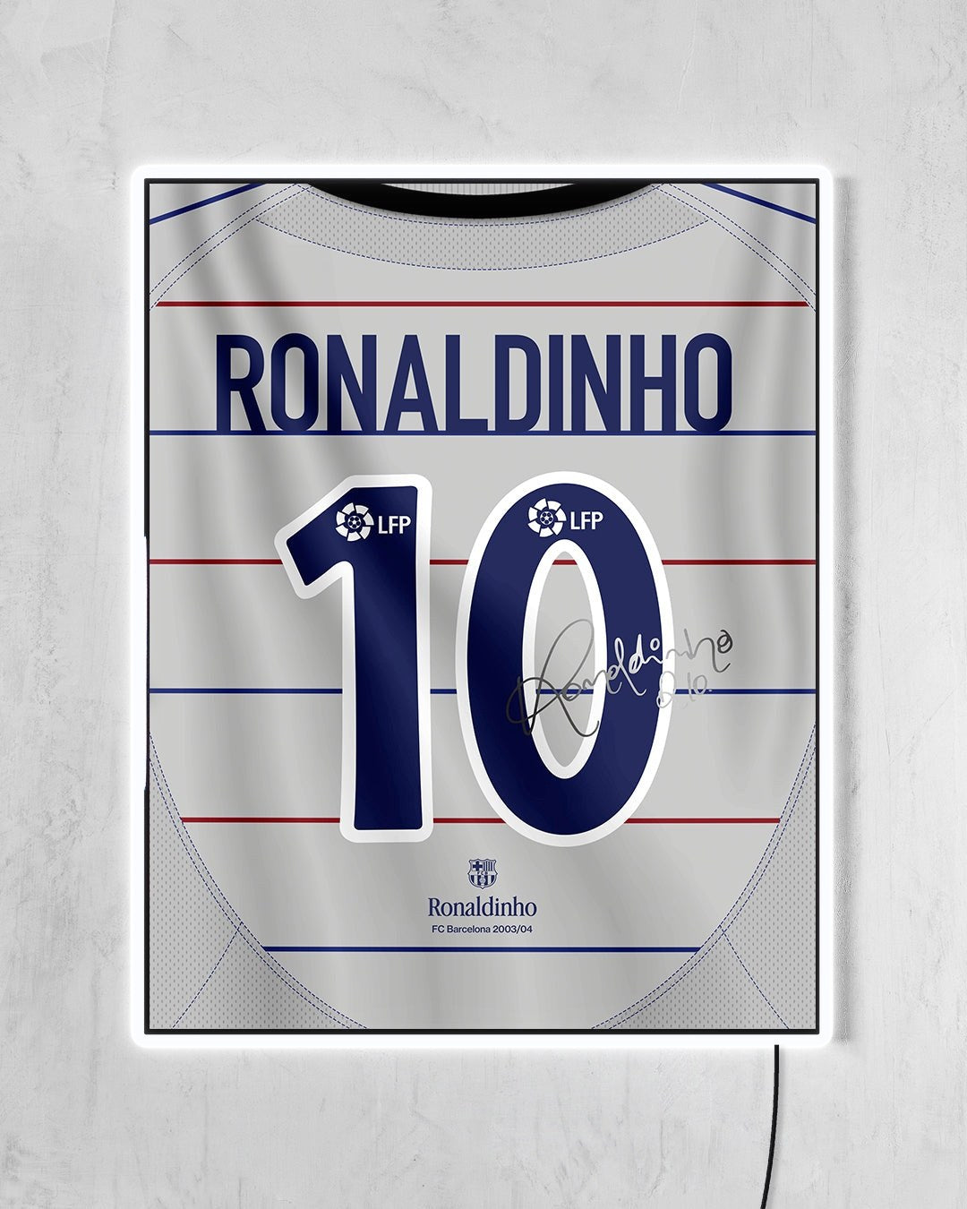 FC Barcelona 2003/04 Visitante - Diseño Dorsal con LED blanco encendido