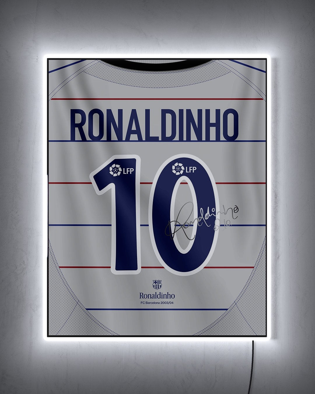 FC Barcelona 2003/04 Visitante - Diseño Dorsal con LED blanco encendido de noche