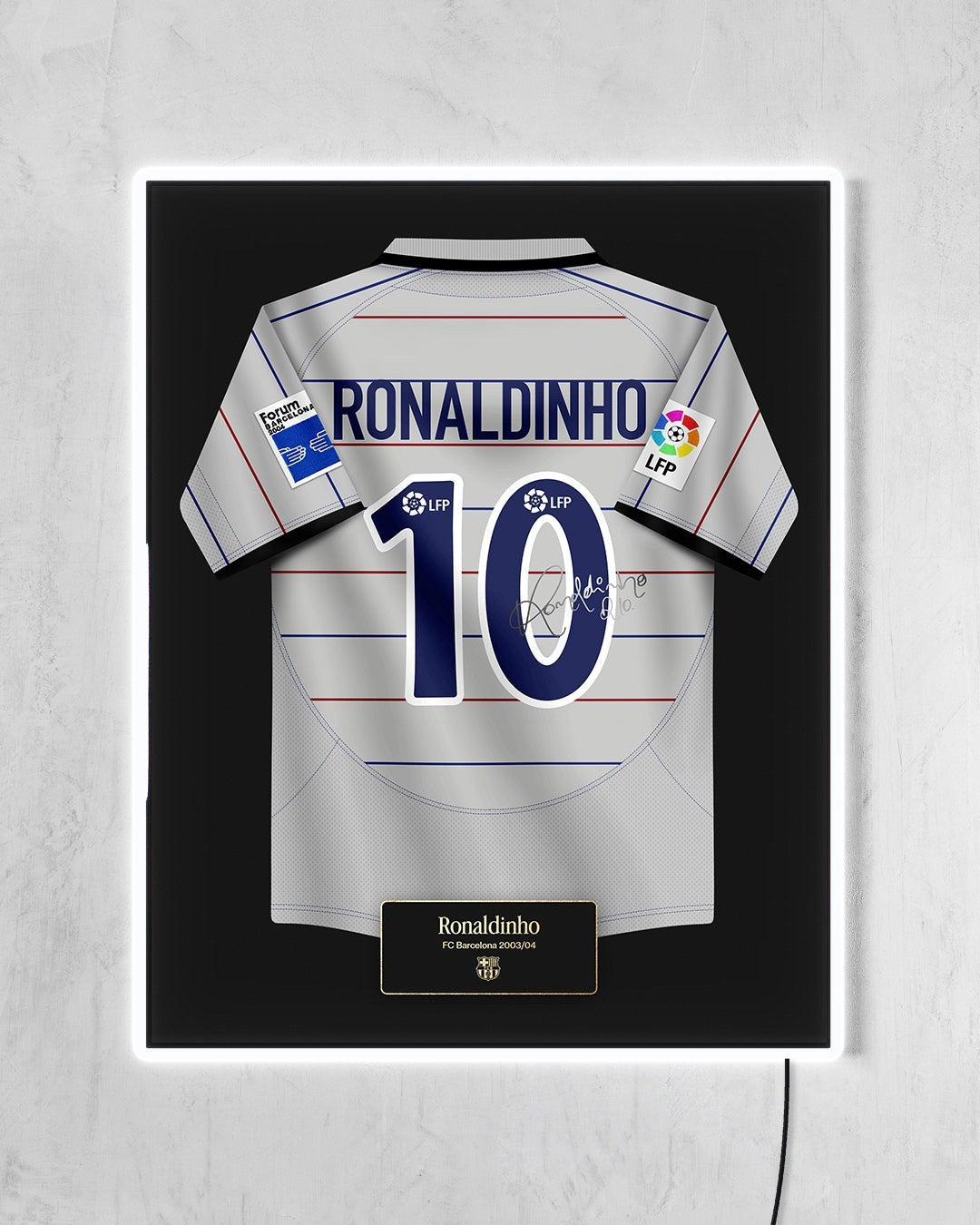 FC Barcelona 2003/04 Visitante - Diseño Jersey con LED blanco encendido