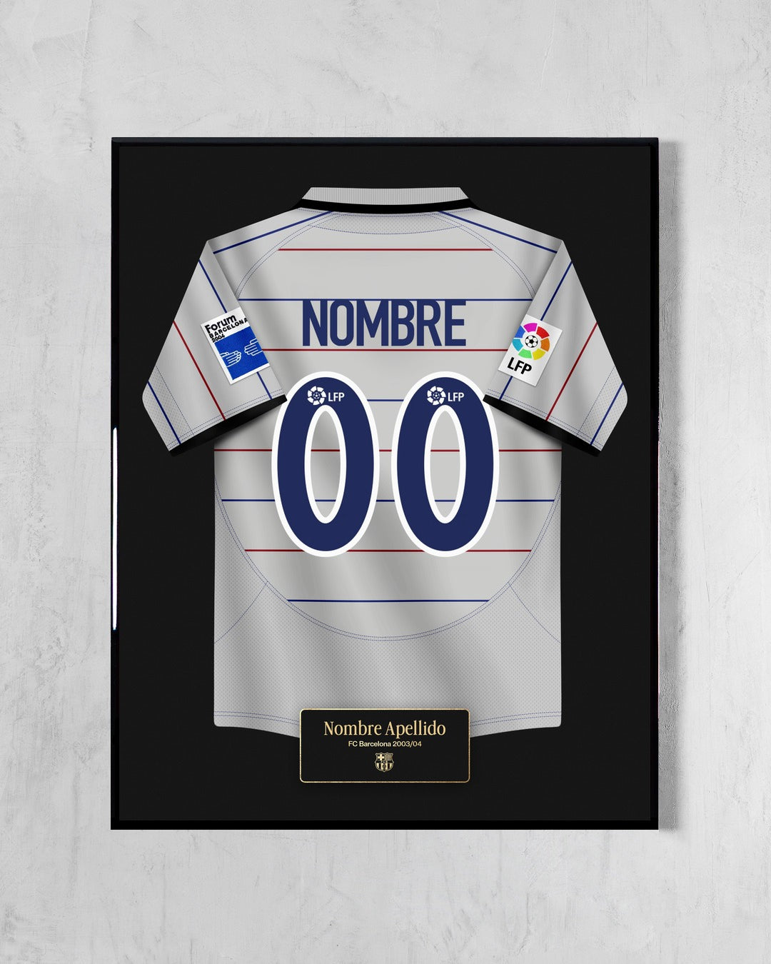 FC Barcelona 2003/04 Visitante - Diseño Jersey / Personalizado
