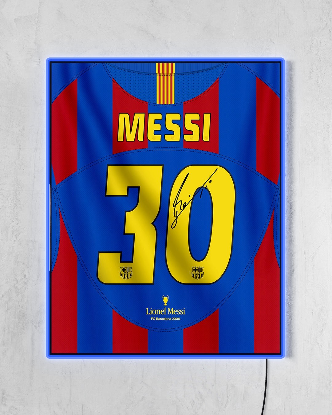 FC Barcelona 2005/06 Local - Diseño Dorsal / Messi #30 con LED azul encendido