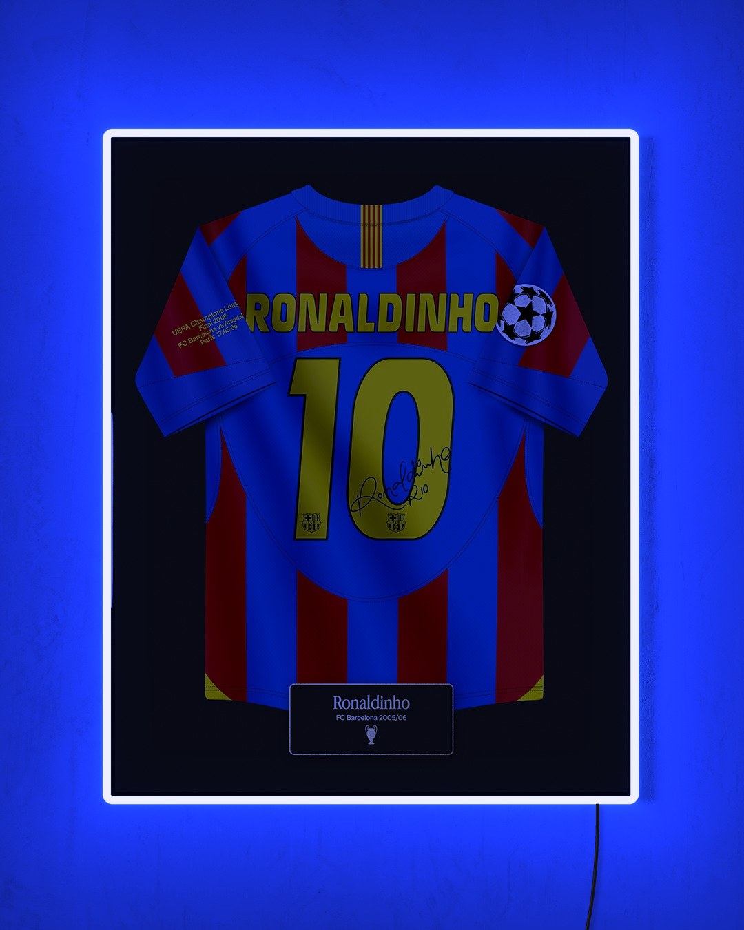 FC Barcelona 2005/06 Local - Diseño Jersey con LED azul encendido de noche