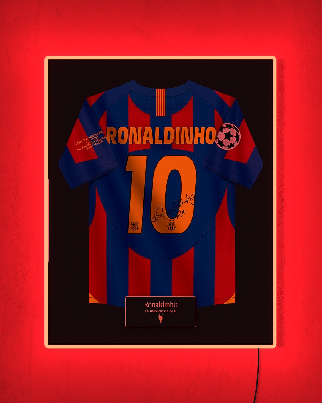FC Barcelona 2005/06 Local - Diseño Jersey con LED rojo encendido de noche