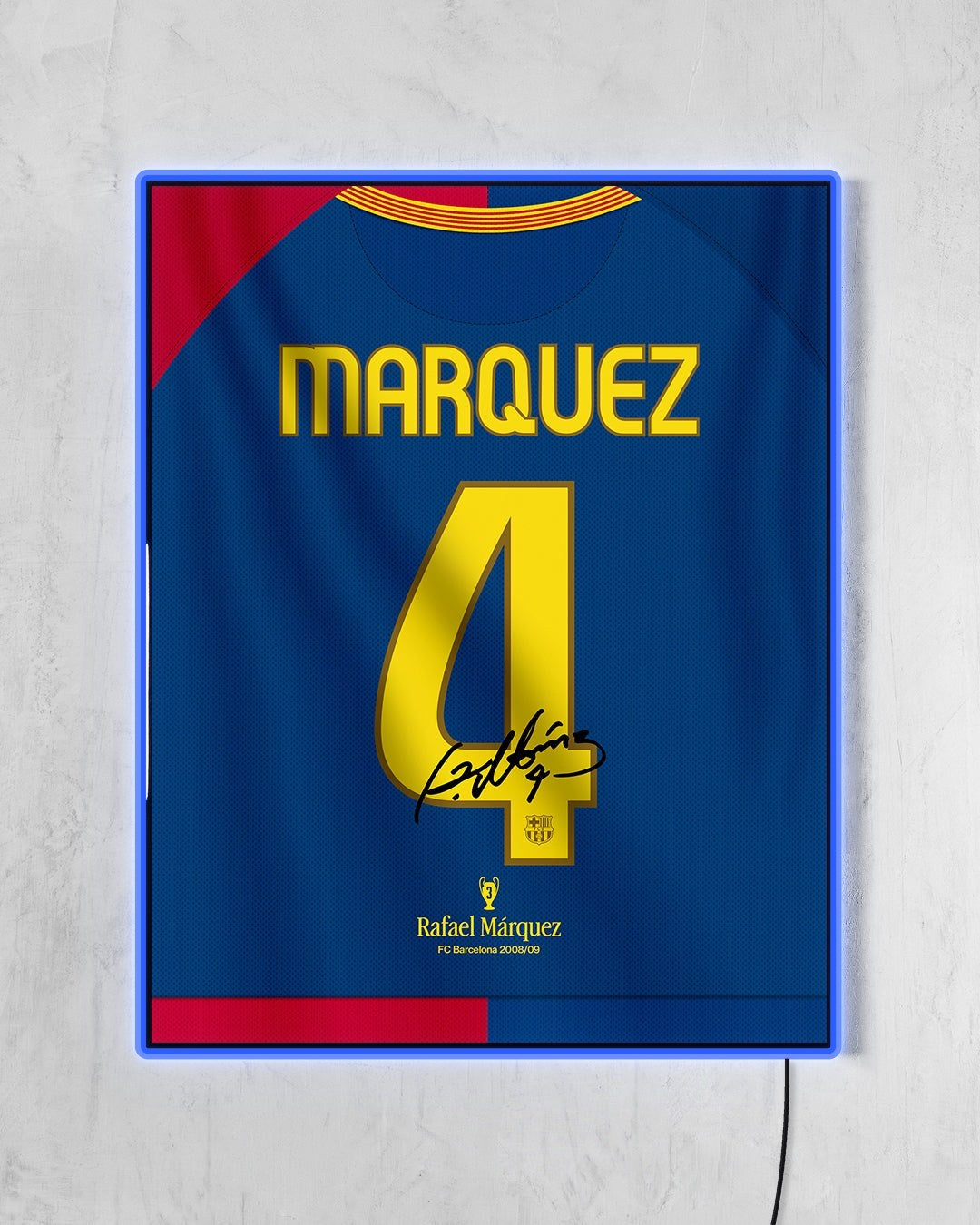 FC Barcelona 2008/09 Local - Diseño Dorsal / Márquez #4 con LED azul encendido