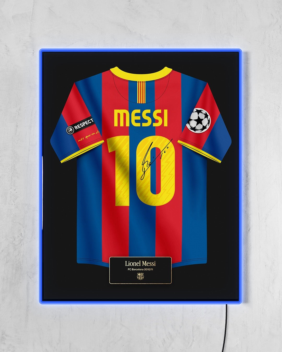 FC Barcelona 2010/11 Local - Diseño Jersey con LED azul encendido