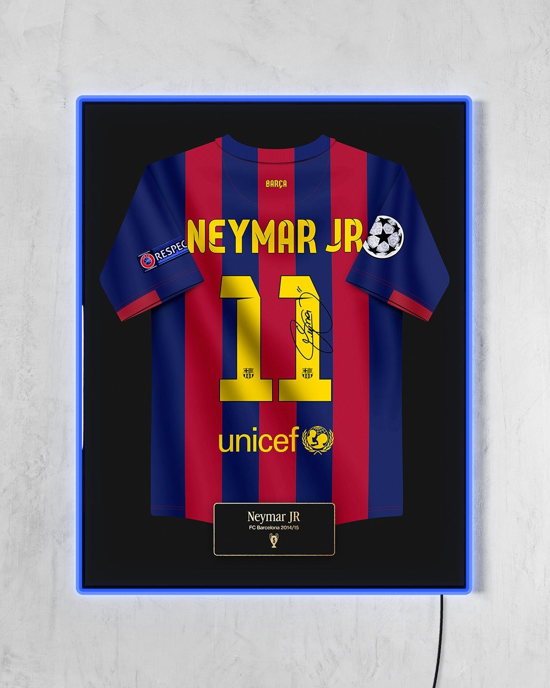 FC Barcelona 2014/15 Local - Diseño Jersey / Neymar Jr #11 con LED azul encendido