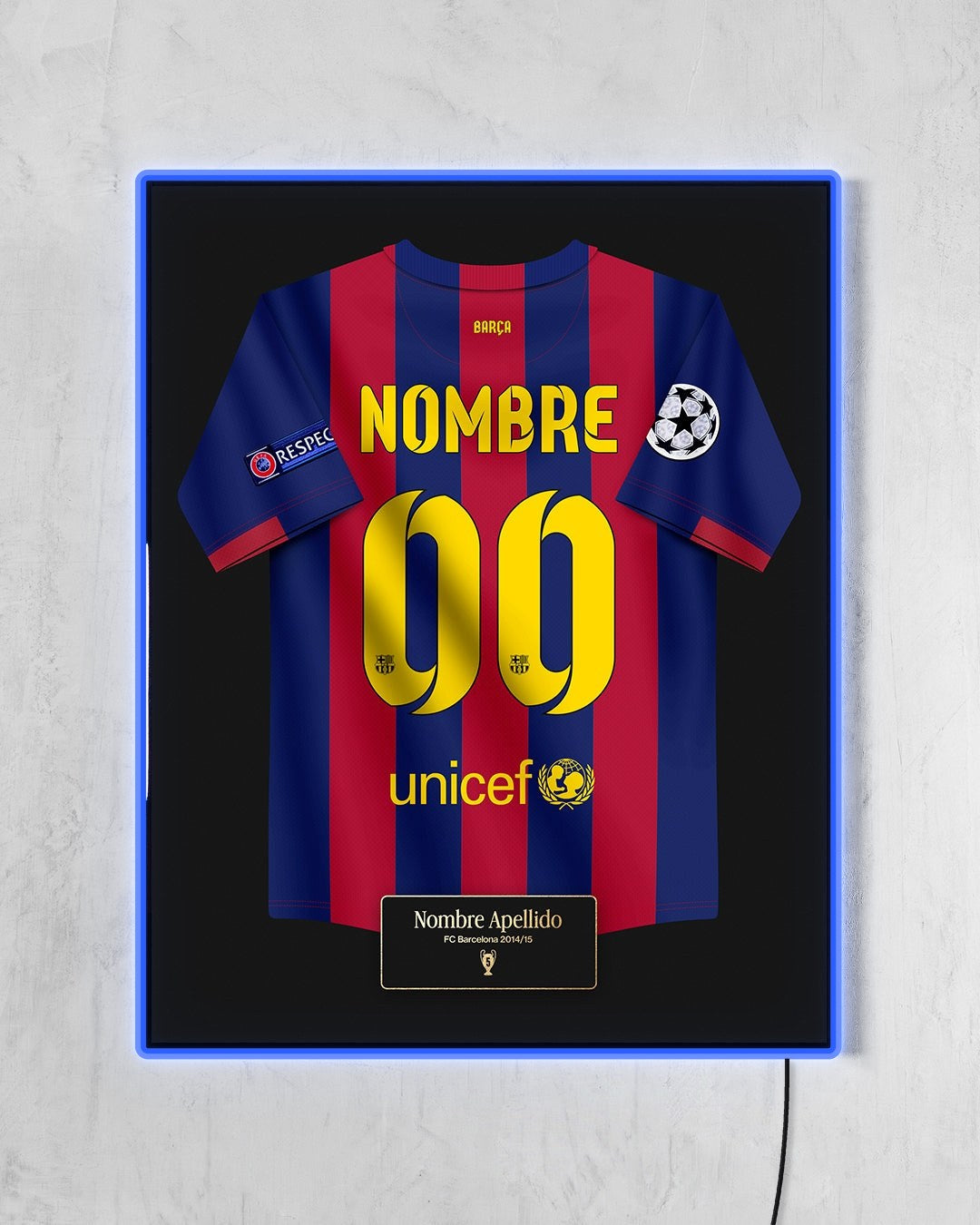 FC Barcelona 2014/15 Local - Diseño Jersey / Personalizado con LED azul encendido