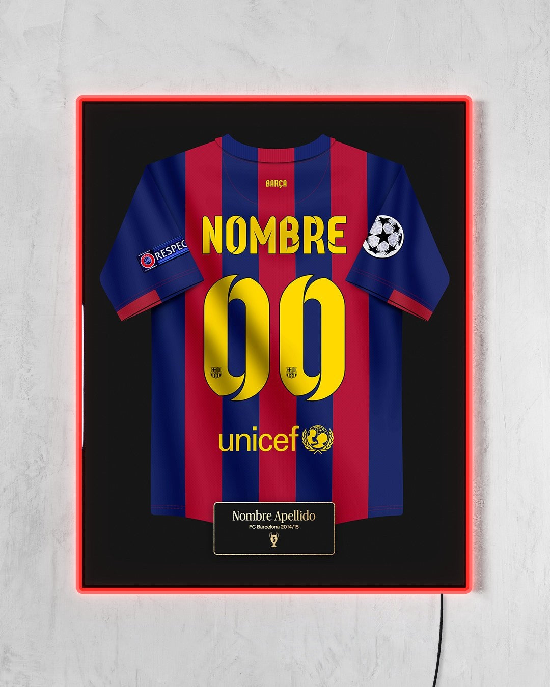 FC Barcelona 2014/15 Local - Diseño Jersey / Personalizado con LED rojo encendido