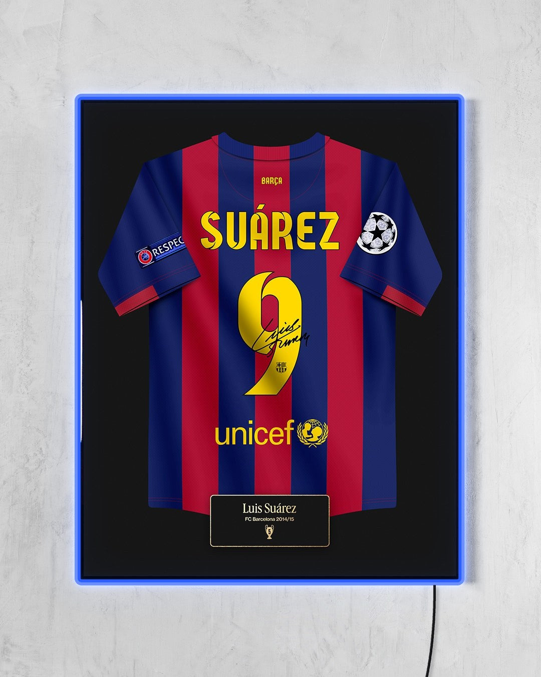 FC Barcelona 2014/15 Local - Diseño Jersey / Suárez #9 con LED azul encendido