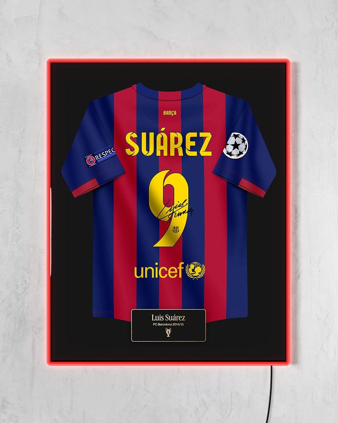 FC Barcelona 2014/15 Local - Diseño Jersey / Suárez #9 con LED rojo encendido