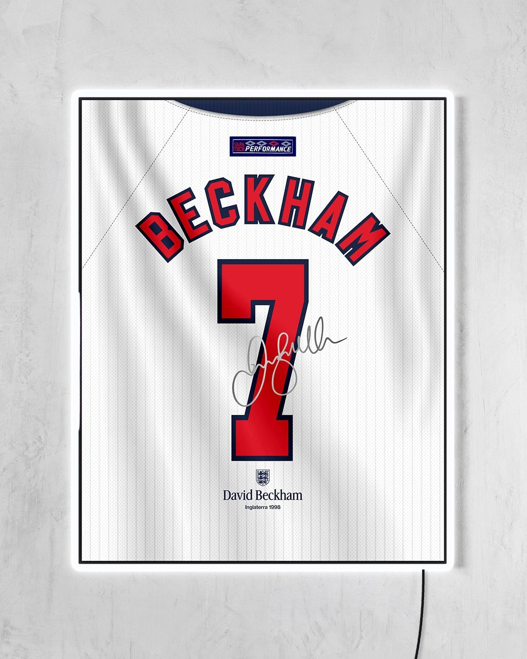 Inglaterra 1998 Local - Diseño Dorsal con LED blanco encendido