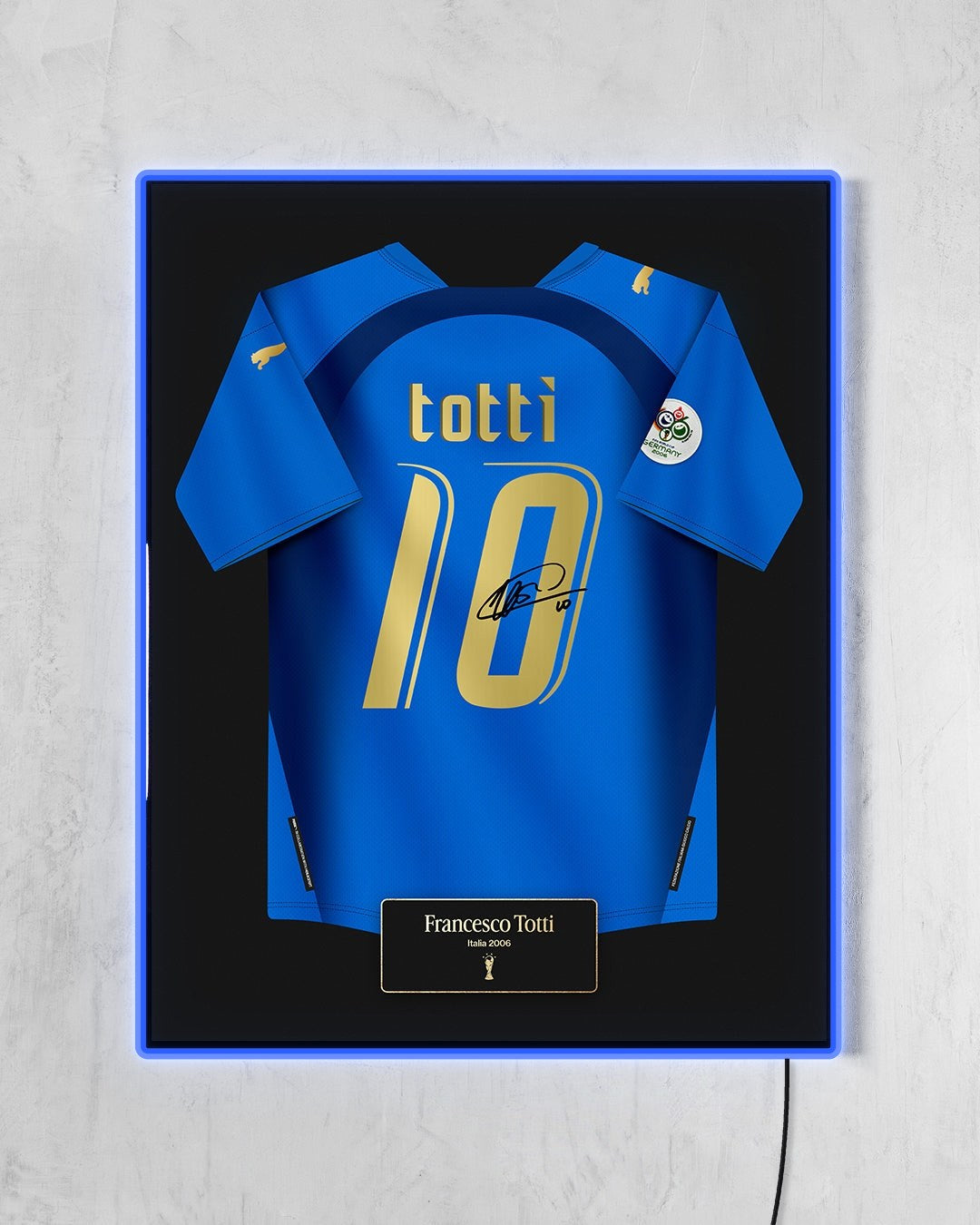 Italia 2006 Local - Diseño Jersey con LED azul encendido
