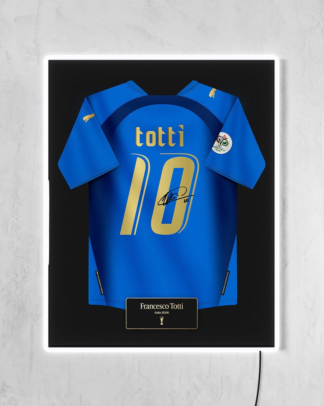 Italia 2006 Local - Diseño Jersey con LED blanco encendido