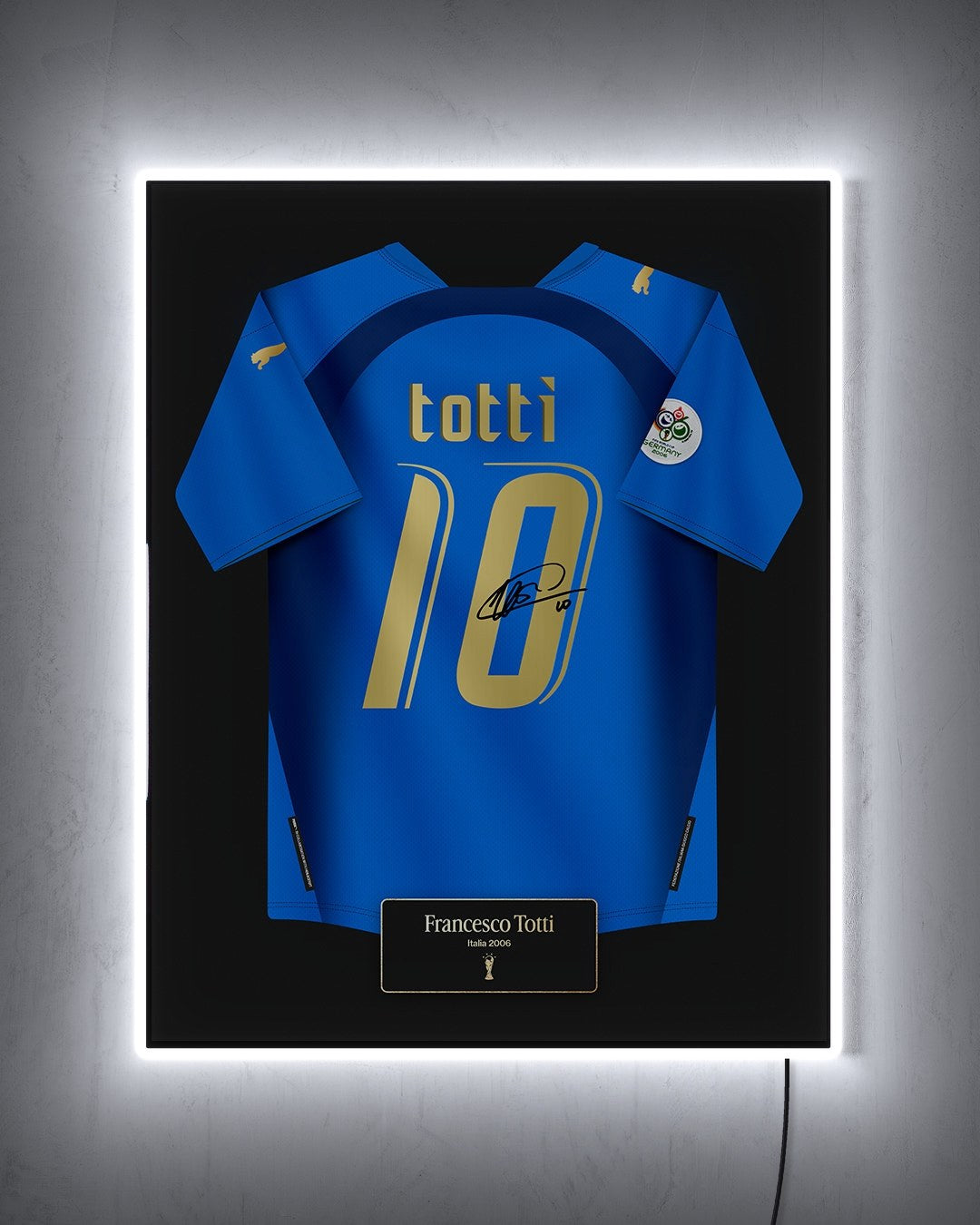Italia 2006 Local - Diseño Jersey con LED blanco encendido de noche