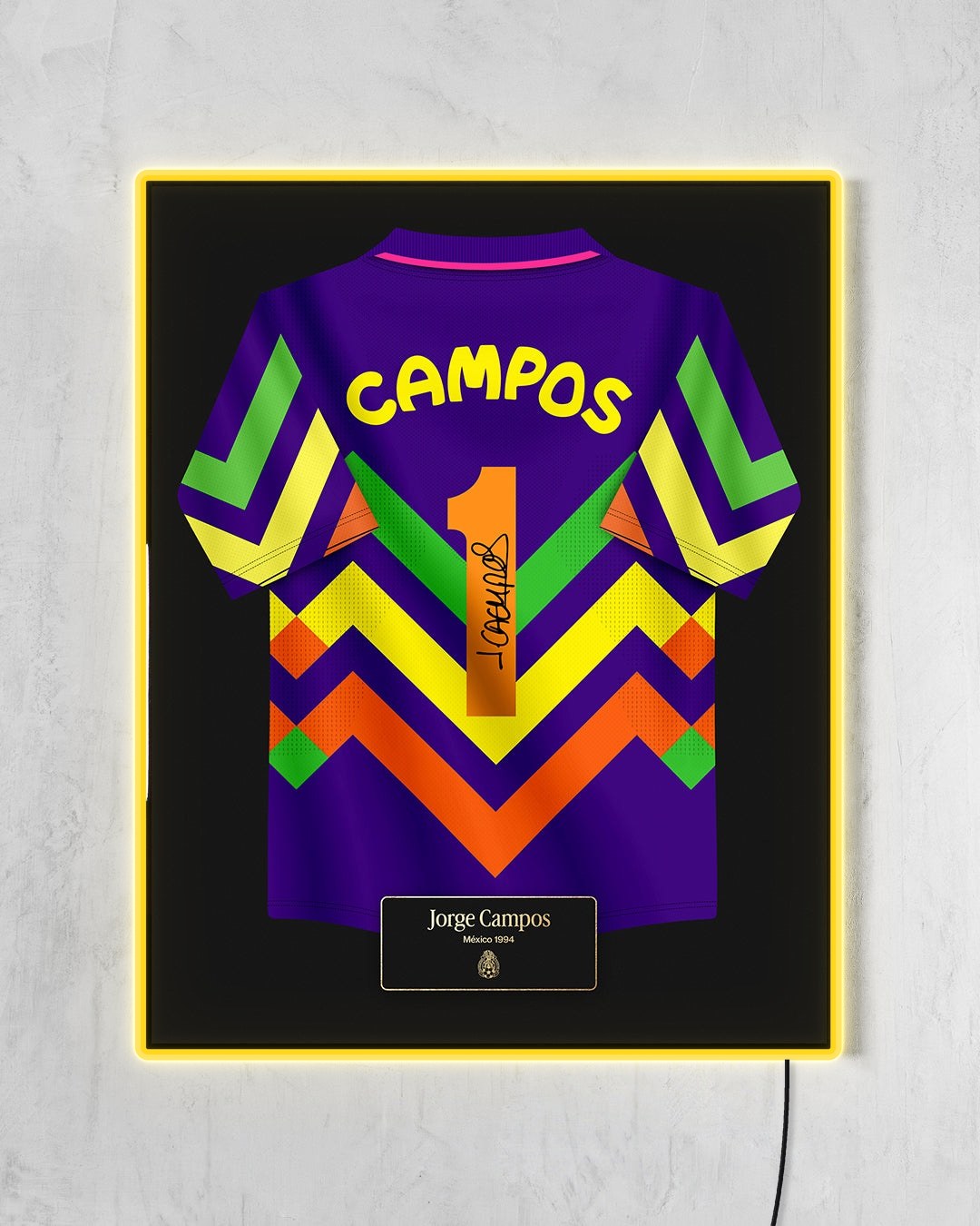 Jorge Campos - México 1994 con LED amarillo encendido