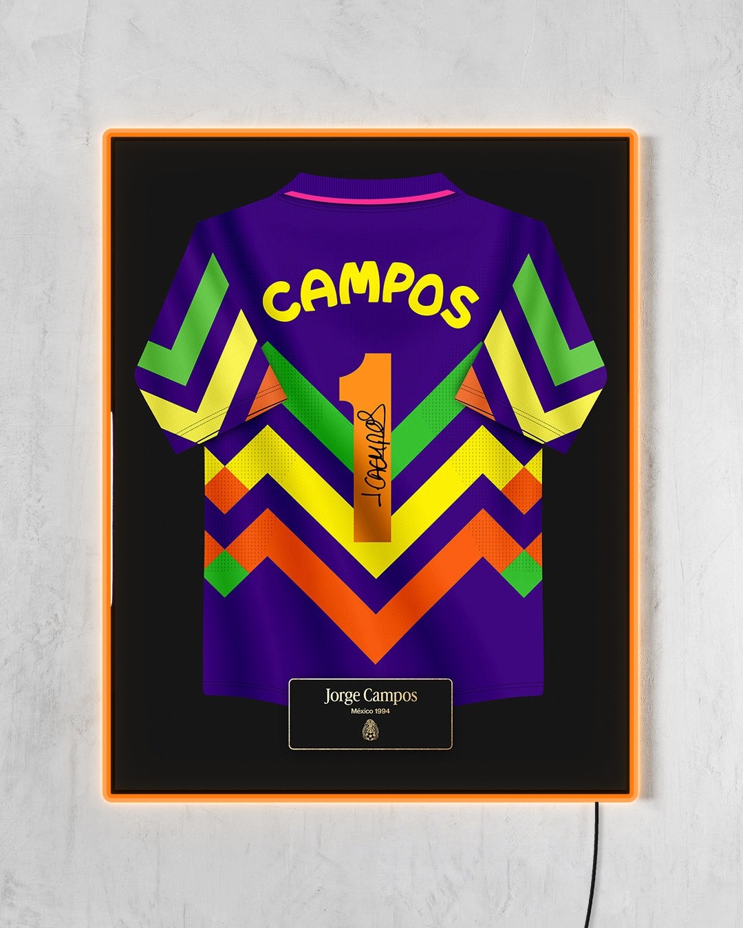Jorge Campos - México 1994 con LED naranja encendido