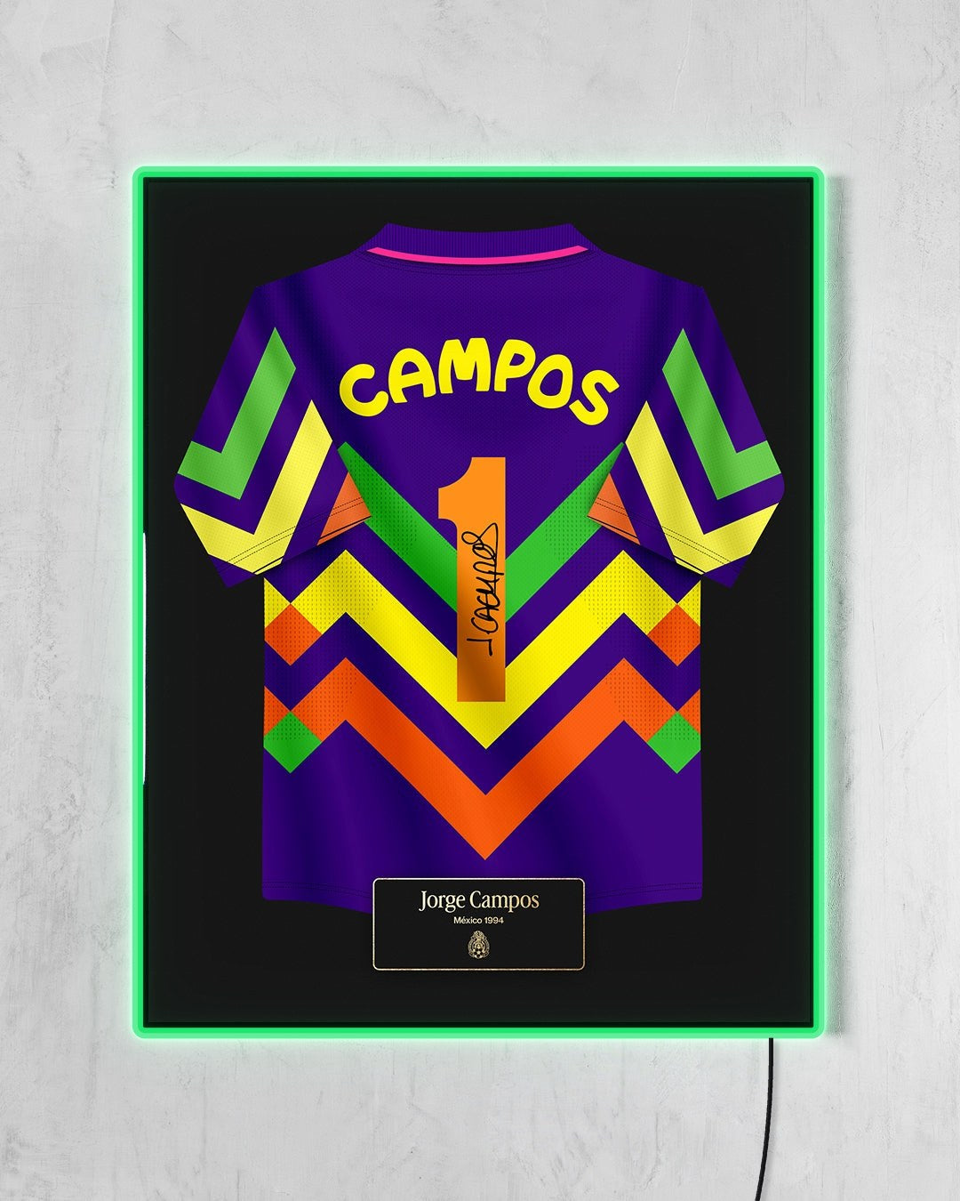 Jorge Campos - México 1994 con LED verde encendido