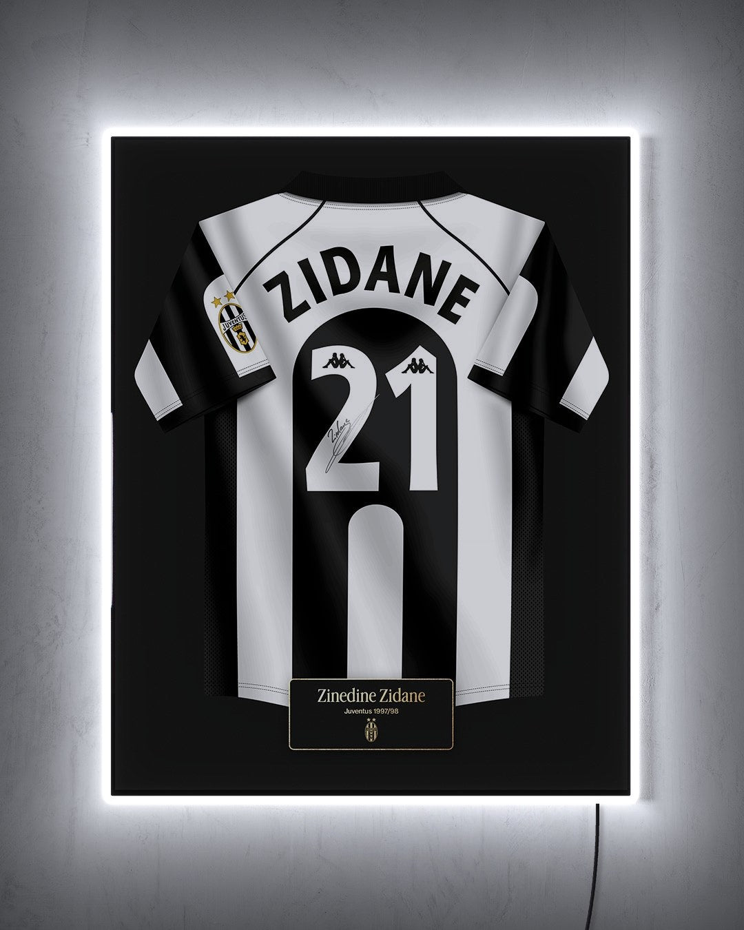 Juventus 1997/98 Local - Diseño Jersey con LED blanco encendido de noche