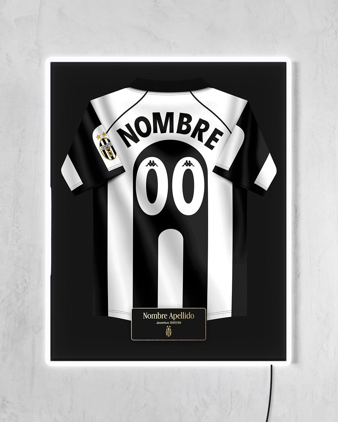 Juventus 1997/98 Local - Diseño Jersey / Personalizado con LED blanco encendido