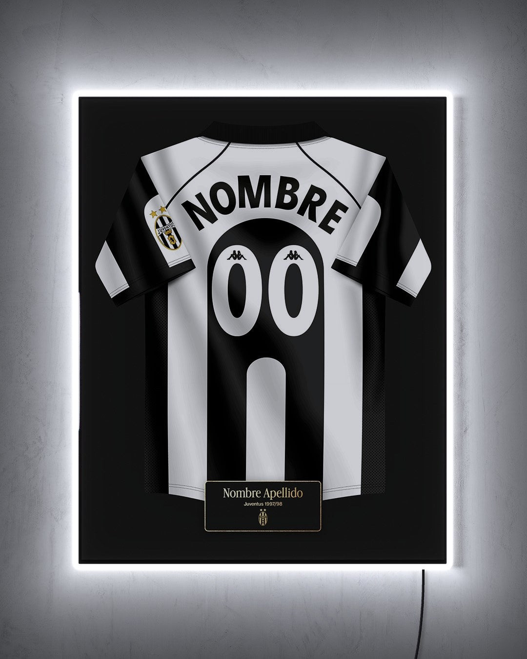 Juventus 1997/98 Local - Diseño Jersey / Personalizado con LED blanco encendido de noche