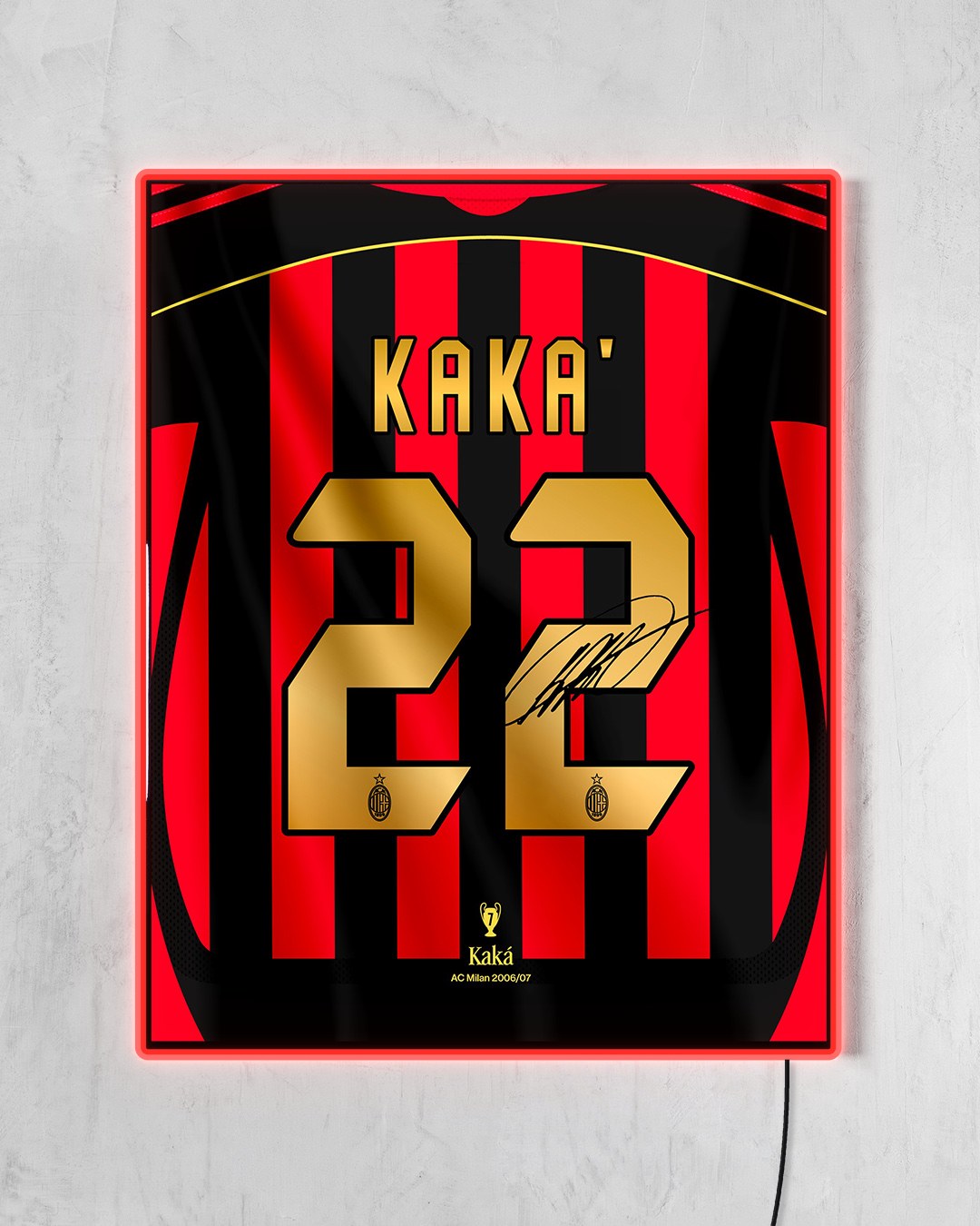 AC Milan 2006/07 Local - Diseño Dorsal con LED rojo encendido