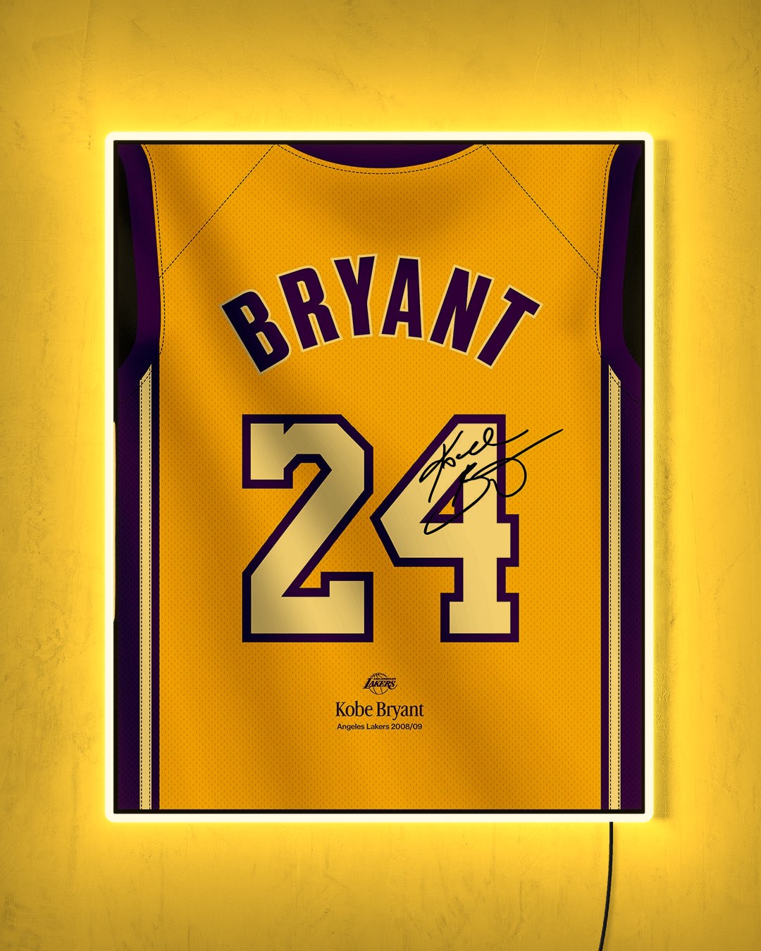 LA Lakers 2008/09 - Diseño Dorsal con LED amarillo encendido de noche