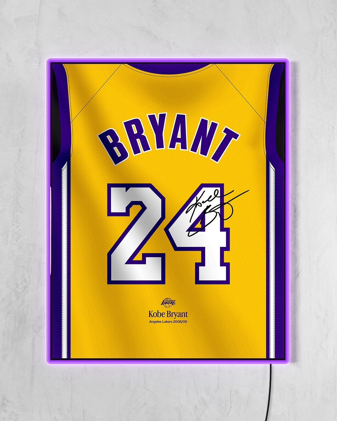 LA Lakers 2008/09 - Diseño Dorsal con LED púrpura encendido