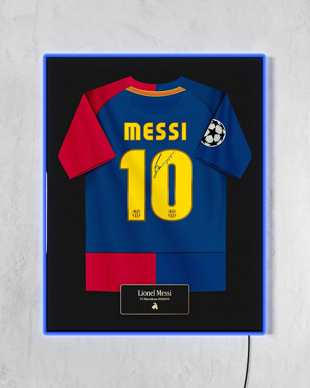 FC Barcelona 2008/09 Local - Diseño Jersey con LED azul encendido