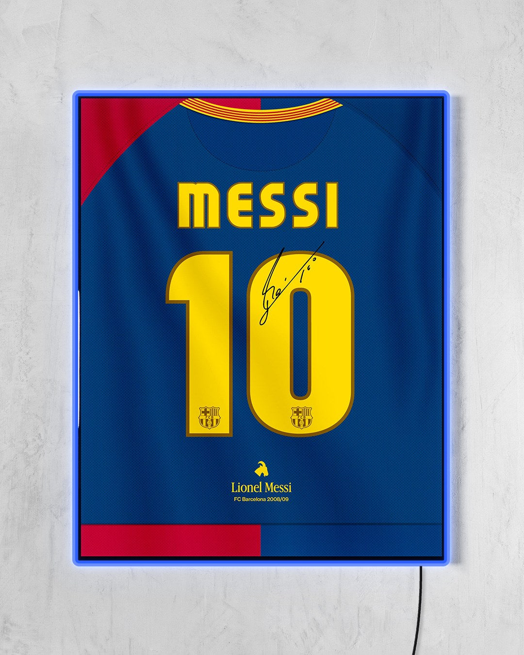 FC Barcelona 2008/09 Local - Diseño Dorsal con LED azul encendido