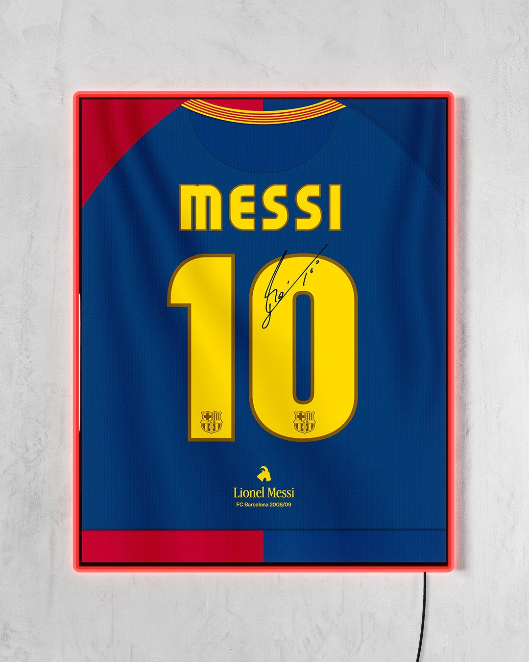 FC Barcelona 2008/09 Local - Diseño Dorsal con LED rojo encendido