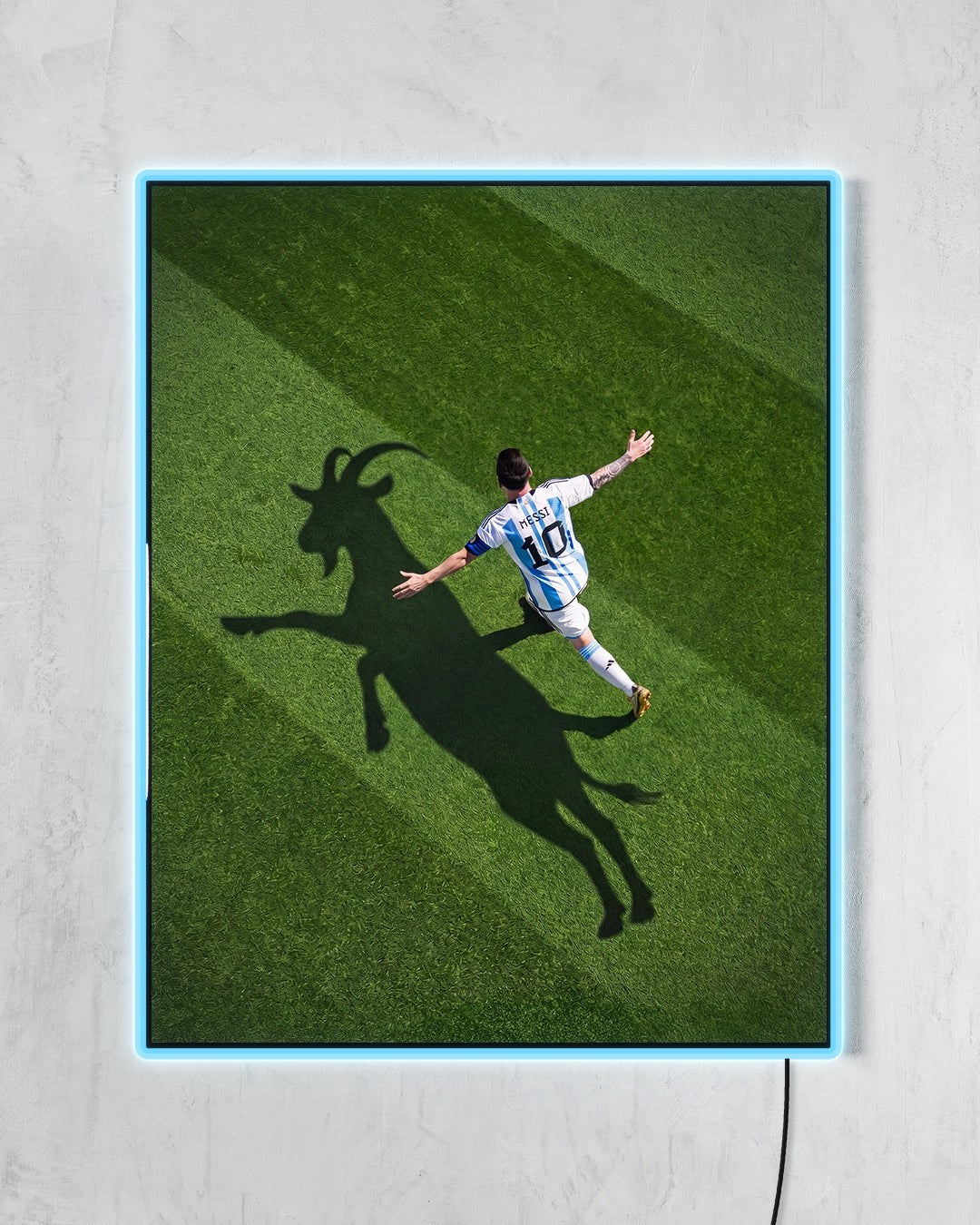 Lionel Messi - La Cabra con LED celeste encendido
