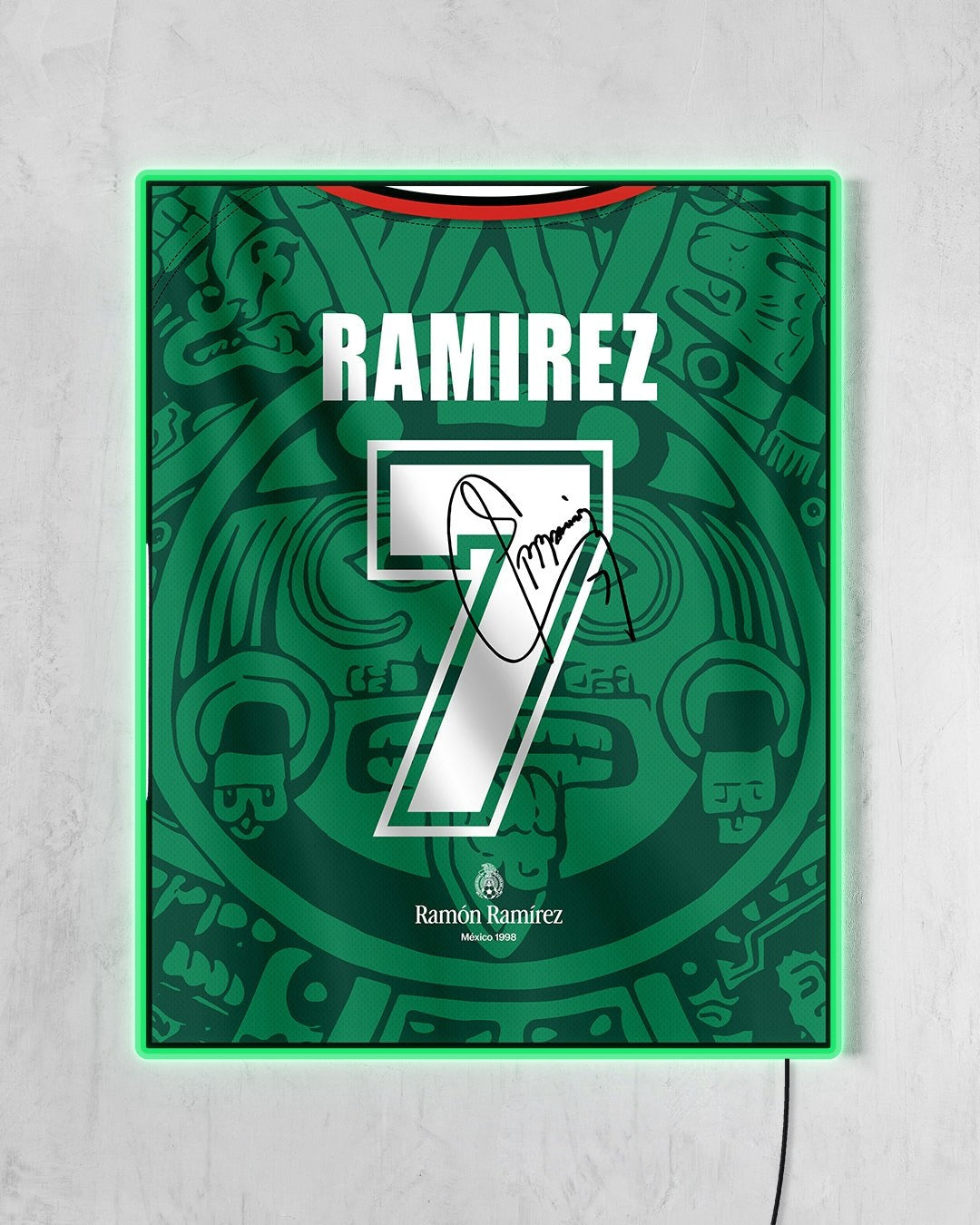 México 1998 Local - Diseño Dorsal / Ramírez #7 con LED verde encendido
