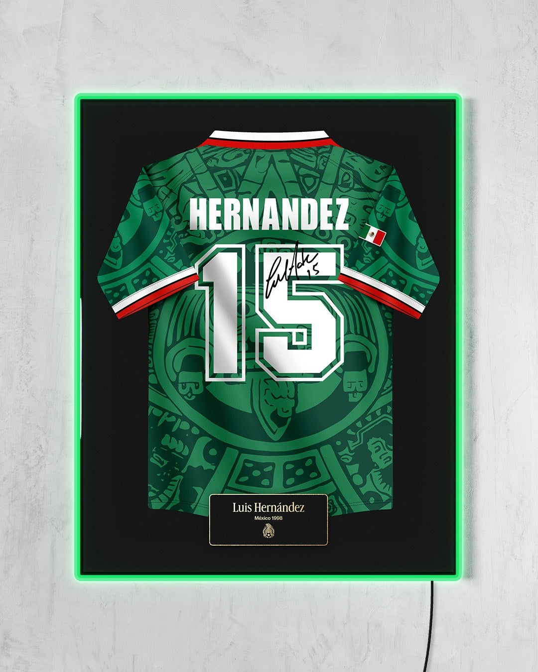 México 1998 Local - Diseño Jersey con LED verde encendido
