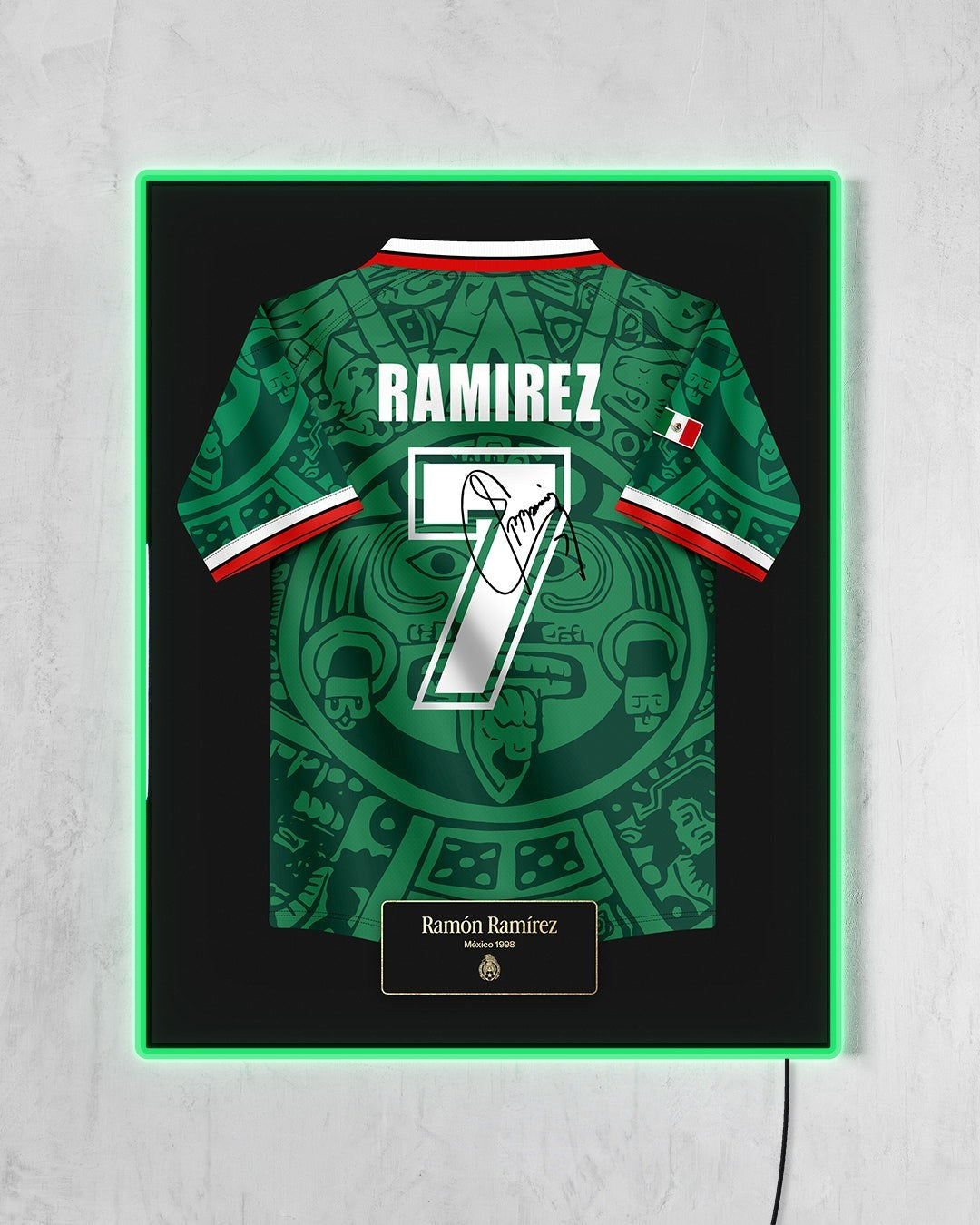México 1998 Local - Diseño Jersey / Ramírez #7 con LED verde encendido